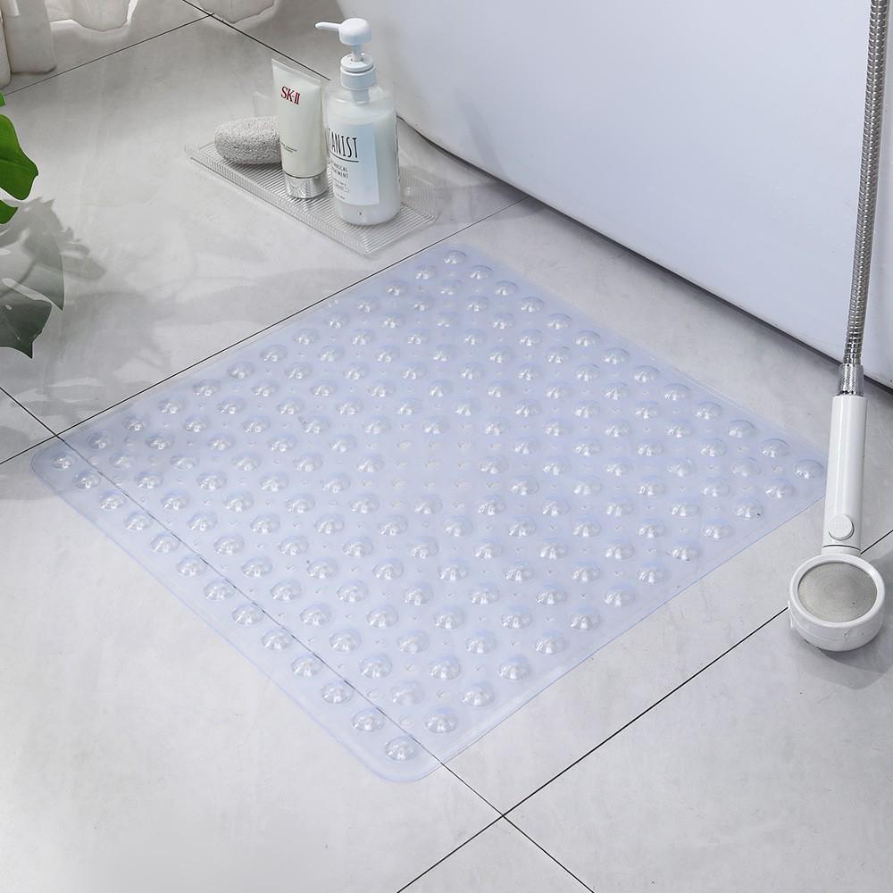 PVC5353 Non-slip Bubble Shower Mat with Suction Cups - Fall Prevention and Water Leakage Protection.