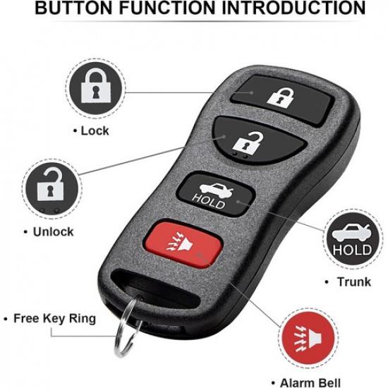 Keyless Entry Remote Control Car Key Fob Replacement (Pack of 2)