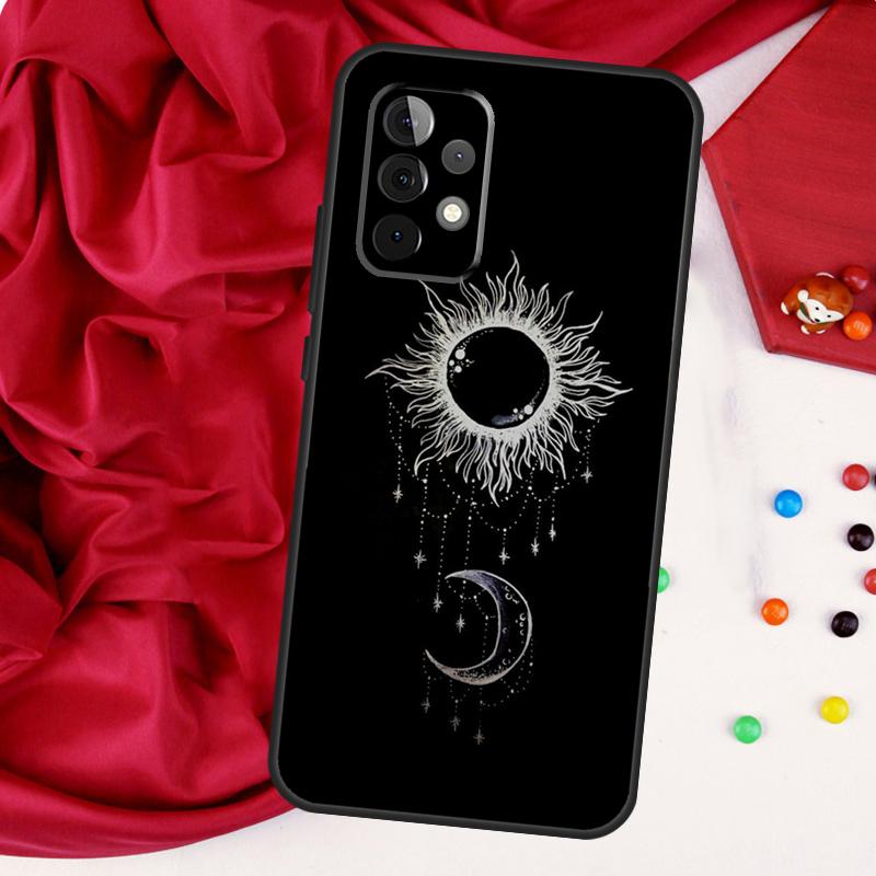 Vintage Moon and Sun Stars For Samsung Galaxy A15 A55 A53 A33 A35 A22 A32 A52 A54 A34 A14 A56 A36 A26 A16 A05 A06 Case