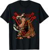 Mens Halloween Viking King Berserk Rampage with Skullcap and Axe T-Shirt