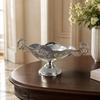 Fruit Bowl with Handles Embossed Pedestal Stylish for Dining Table