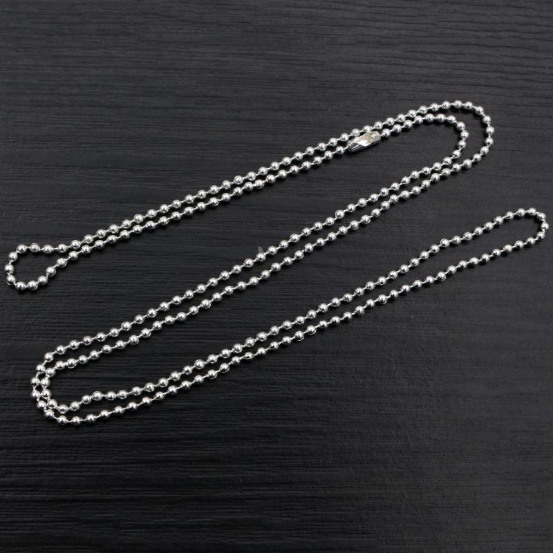 5pcs 1.5 2.0 2.4mm Length 65cm Gold Bronze Silver Colors Plated Ball Beads Chain Necklace Bead Connector For Charms Base Tray
