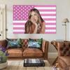 Tate McRae Rosa Amerikanische Flagge Wandteppich Wandbehang Stoff Ästhetische Zimmerdeko Hippie Wandteppiche Schlafzimmer Haus und Garten Banner