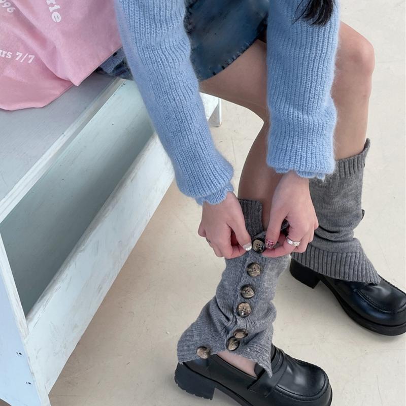 Women Knitted Winter Stocking Leg Warmers Long Socks Boot Cuffs Toppers Legging Pads Knee Brace Pads Knee Warmers Sleeve