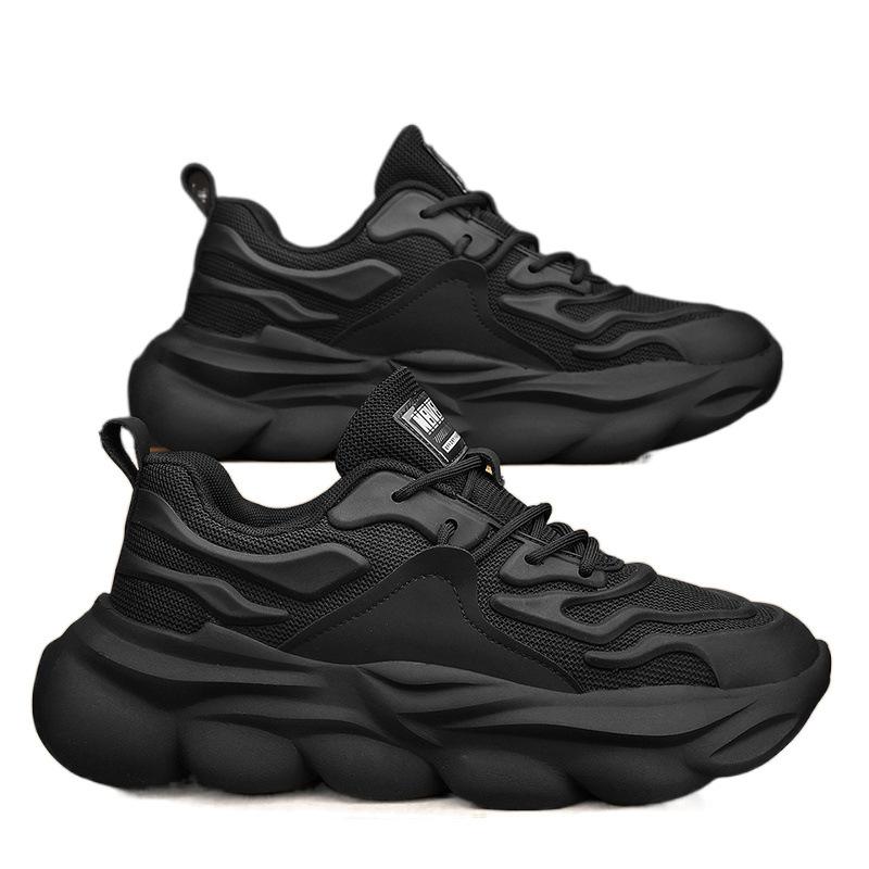 Black New Autumn Mesh Work Labor Insurance Shoes Platform Sports Dad Shoes