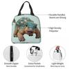 Bumpy Ankylosaurus Magniventris Insulated Lunch Bag for Kids School Cooler Thermal Food Box Tote Leakproof Lunch Boxes Container