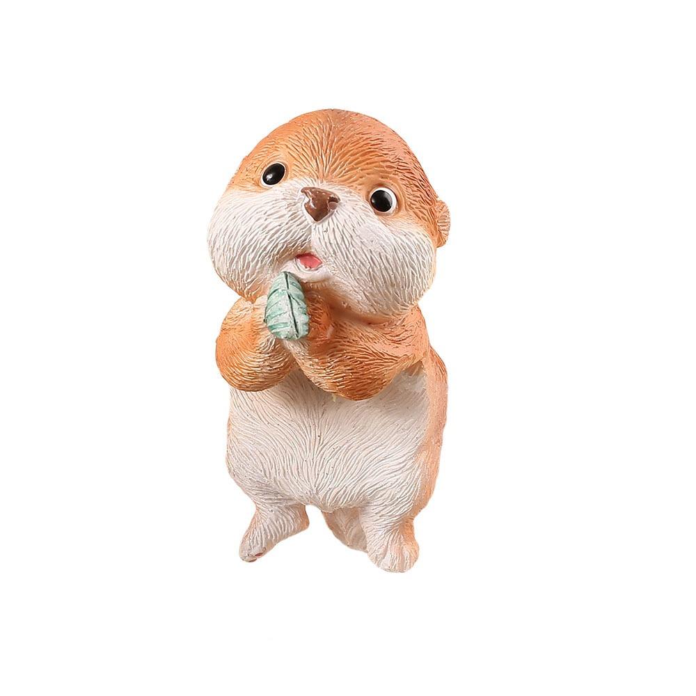 Resin Crafts Hippopotamus Hanging Flower Pot Otter Bonsai Ornaments  Micro-landscape Accessories