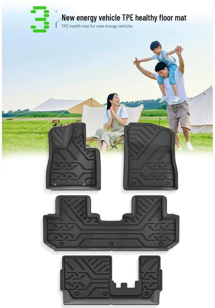 BYD Tang L & ATTO 8 Car Floor Mats - Waterproof TPE Mats & Trunk Cover, Fits 25 Models