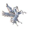 Contemporary Alloy Horse Brooch Avaliable Badge with Big Wing Accent Versatile Clothing Accessory Jewelry