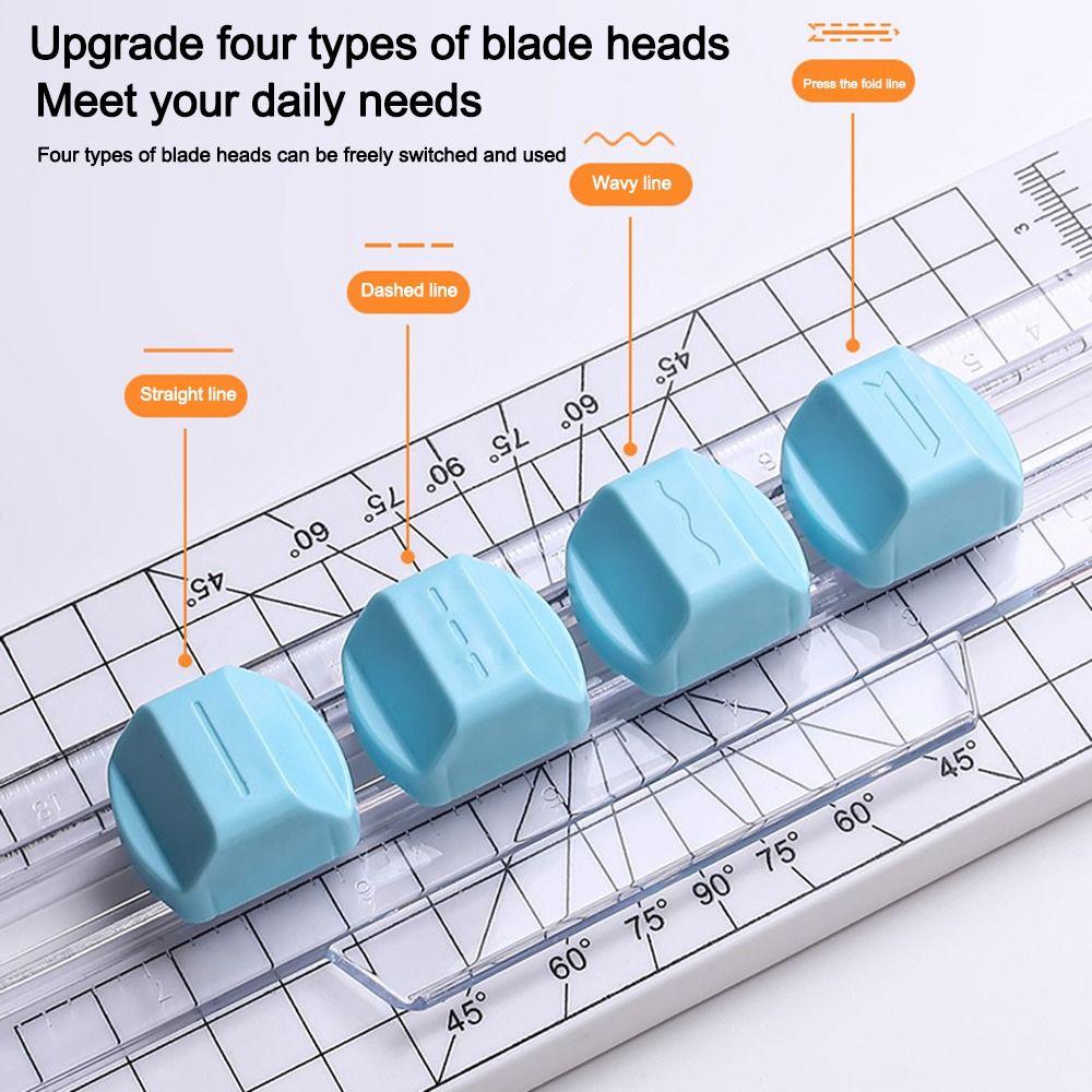 Tăietor de Hârtie 4-în-1 Mașină Rotativă de Tăiat Hârtie 360° Instrument de Tăiat Hârtie Articole pentru Școală și Birou