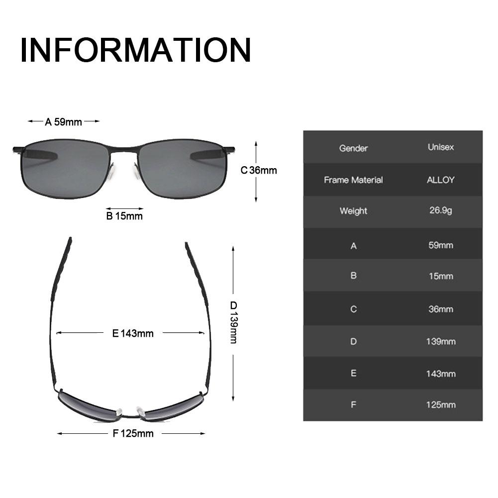 Men Metallic Polarized Metal Sunglasses Male Square Frame Classic Driving Shades Sun glasses