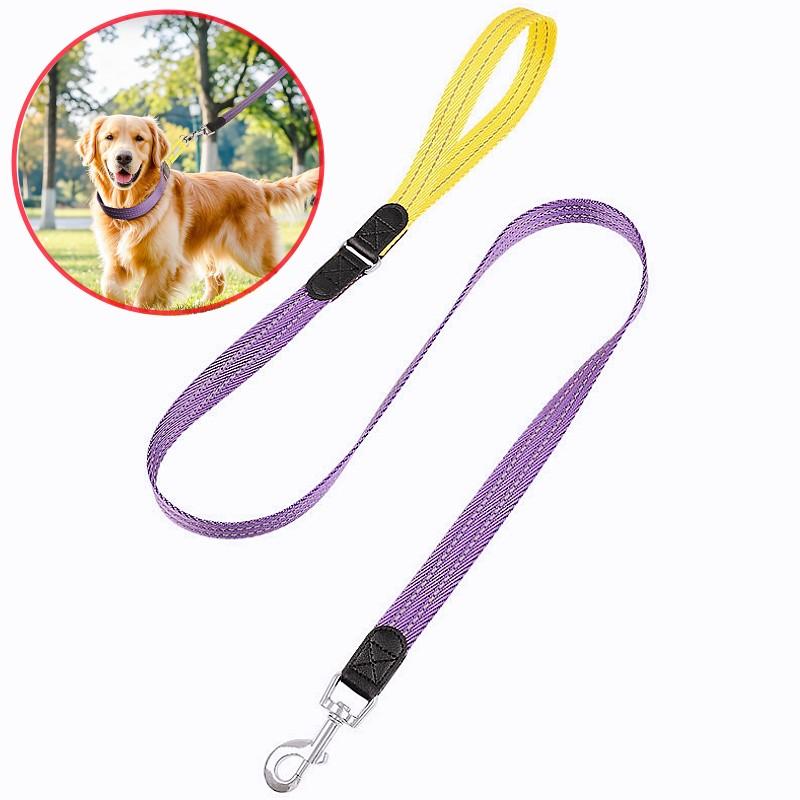 Dog Leash Reflective Leashes for Dog Walking 120cm Long Dogs Leash Colorful Nylon Rope Thick Dogs Leashes Chain Pet Supplies