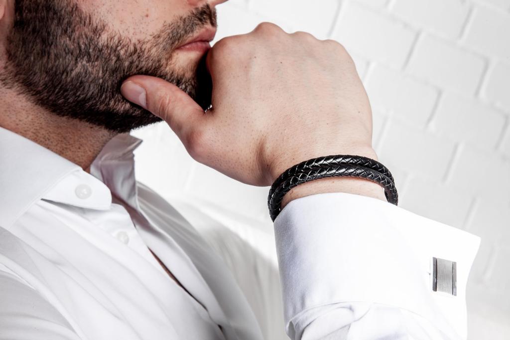 20cm Sølv Armbånd Lær Armbånd Lærarmbånd Armbånd Armbånd Lærsmykker Smykker Armbånd Flettet Armbånd Lær Wrap