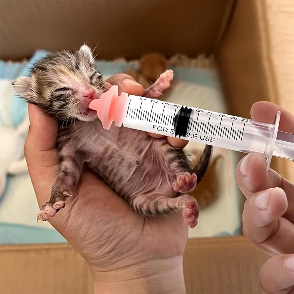 Pet Feeding Nipple Set, Suitable for Kittens and Puppies, Small Animals, Pets and Wild Animals Silicone Feeding Nipples