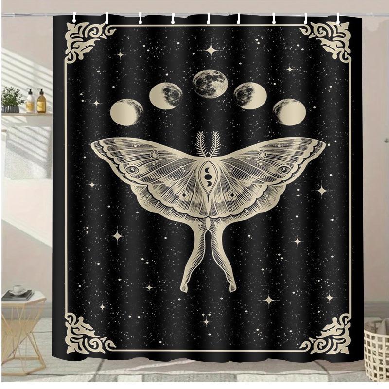 Cartoon Ice Cream Cake Washable Dirt-Resistant Shower Curtain Shower Head Waterproof Polyester Bath Curtain For Home Decor