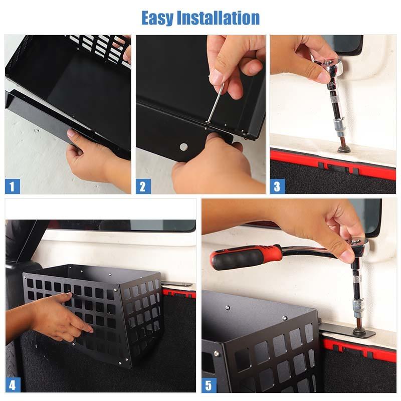 Pro Jeep Wrangler JK 2007-2017 4dveřová verze Boční multifunkční úložný box Organizér Kontejner Interiérové úložné doplňky