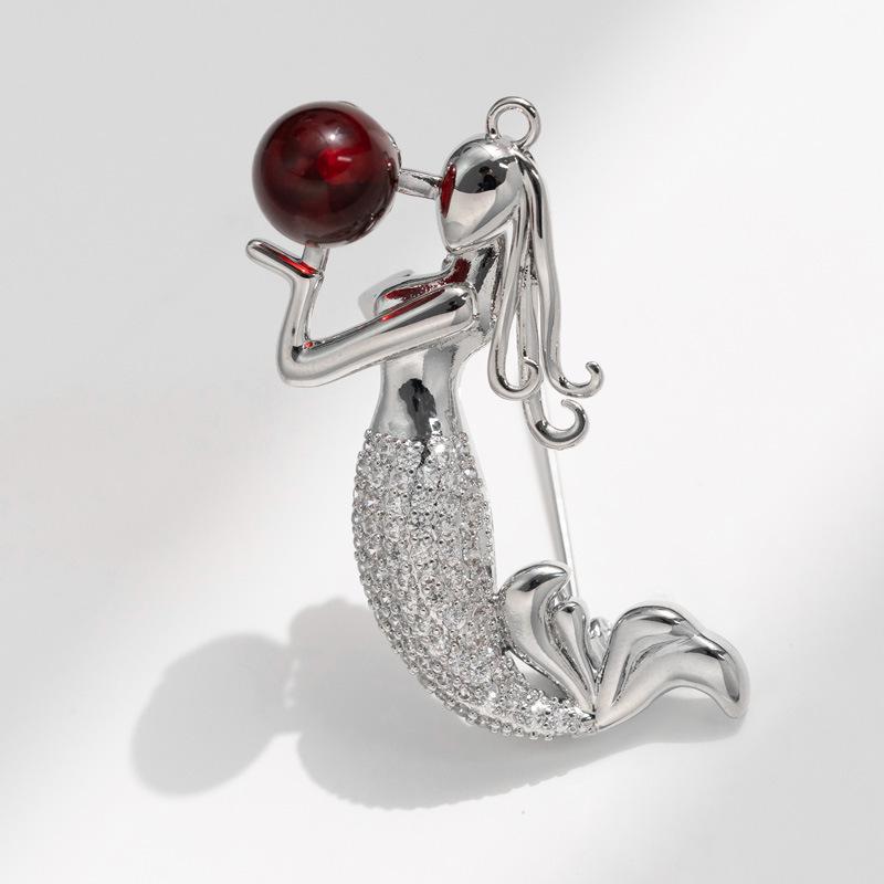 Mermaid Tears Freshwater Pearl Brooch - Elegant Retro Luxury Women s Accessory