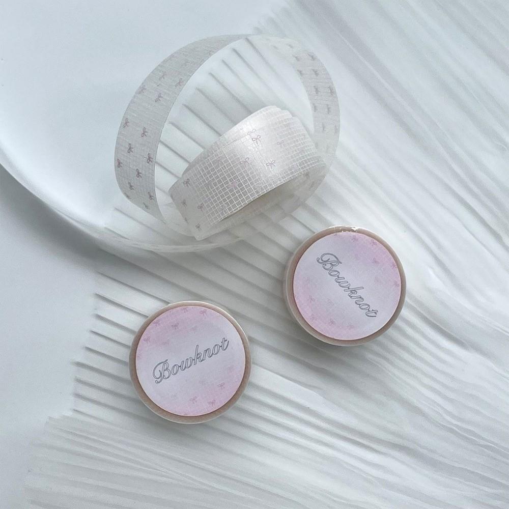 Cute Shiny Surface Washi Tape Flower Pattern Crafts Making Masking Tape Sweet Bow PET Adhesive Tape Notebook Decoration