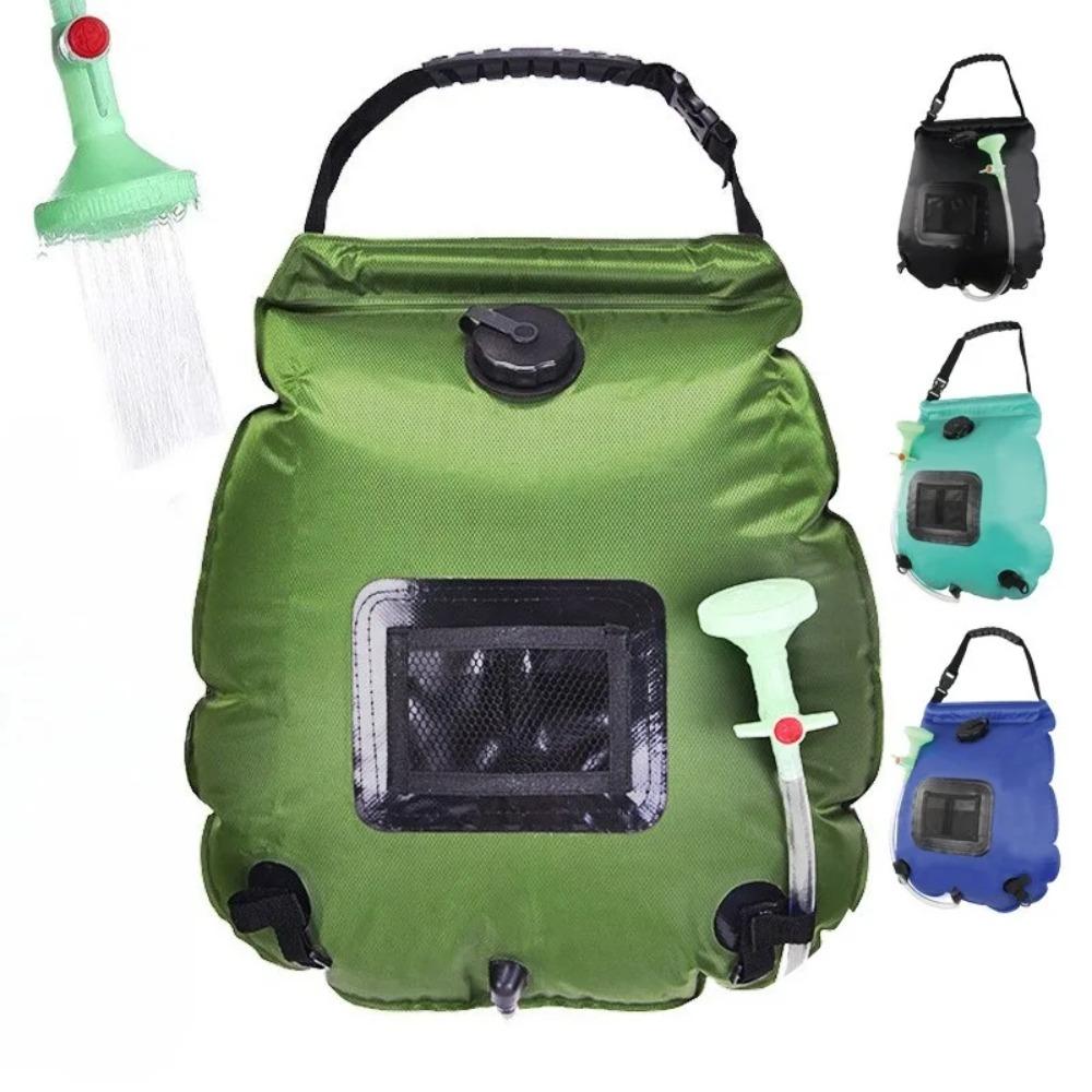 BEPAN 20L Portable Outdoor Solar Shower Bag Camping Hanging Water Heater Bag Beach Hiking Travel Lightweight Leak Proof Multi Purpose