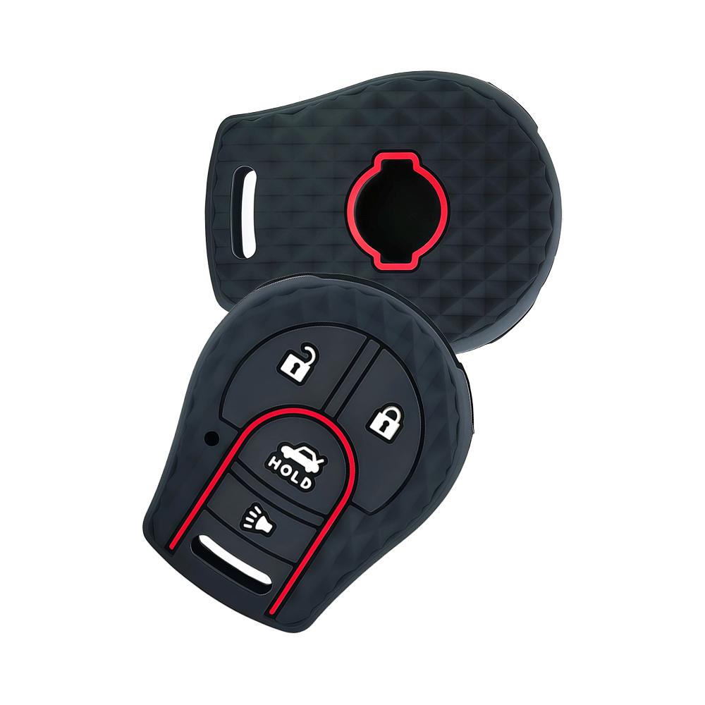 Silicone Car Key Cover Bag Shell Case Keychain Protector For Nissan Maxima Versa Altima Sentra Tiida Armada X-Trail Accessories