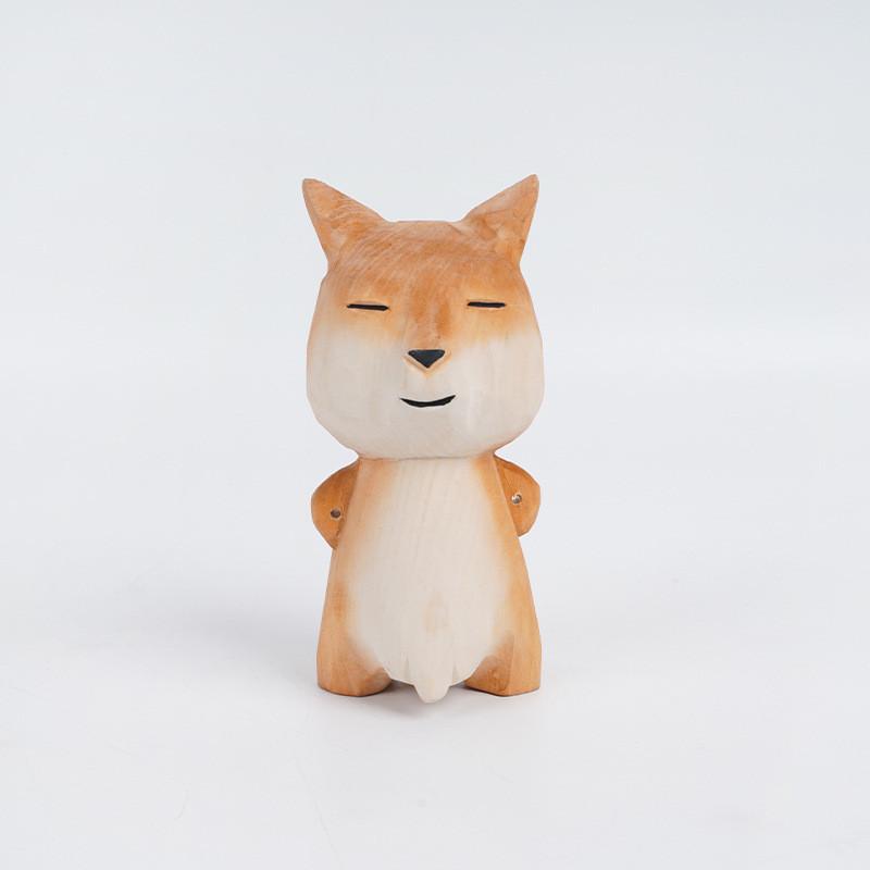 Wooden Tiger Car Ornament With Modern Minimalist Design For Office Decor