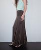 Hombadittingjeu Cotton Shirring Long Skirt (Brown)