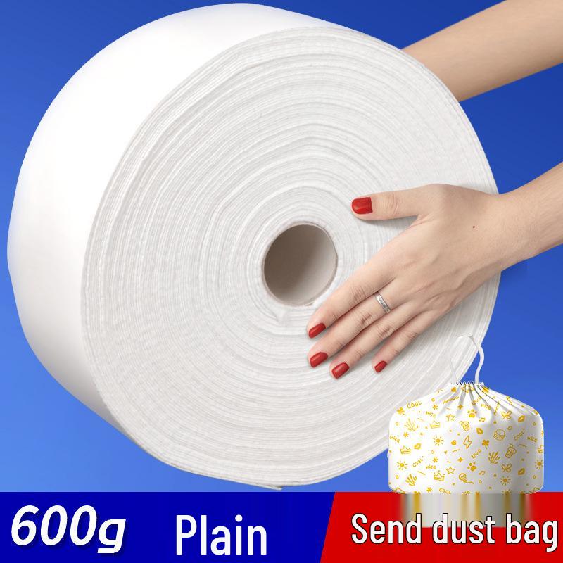 Niliya Disposable Facial Cleansing Wipes, 600g Large Roll, Extra Thick Cotton Face Towels for Salons
