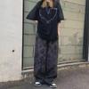 Men's Spring Retro Floral High-Waist Loose Straight Trousers - Trendy Slim Wide-Leg Pants