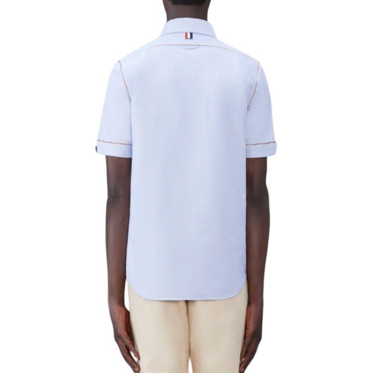 THOM BROWNE Oxford Short Sleeved Shirt Men's MWS316A-F0313-480