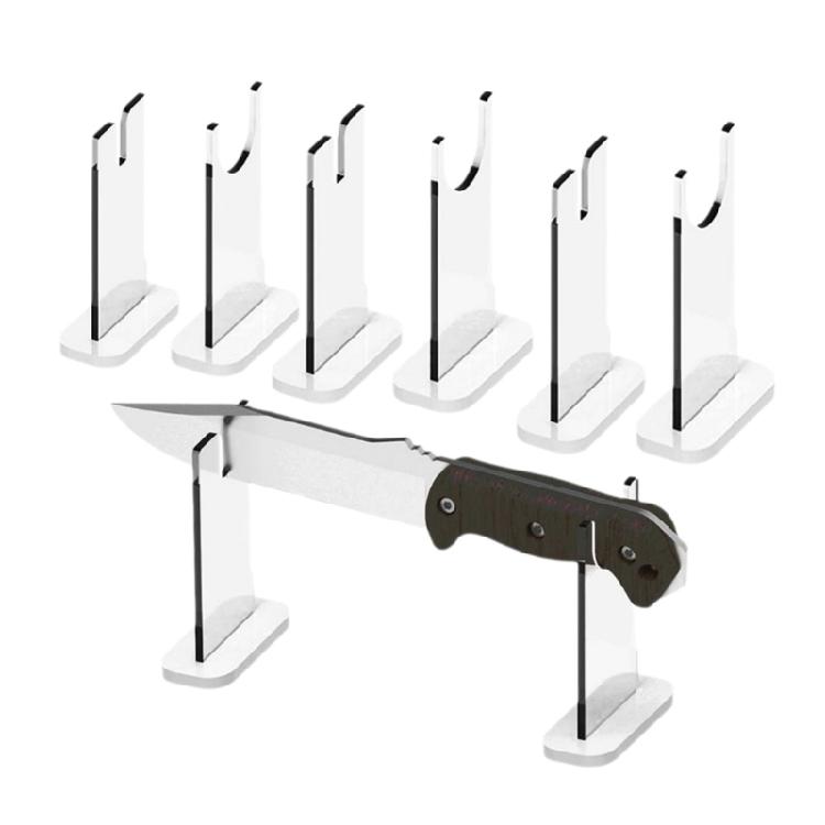 Elegant Layer Cutlery Rack in Acrylic, Clear Cutlery Organize Stand for Culinary Tool Exhibition