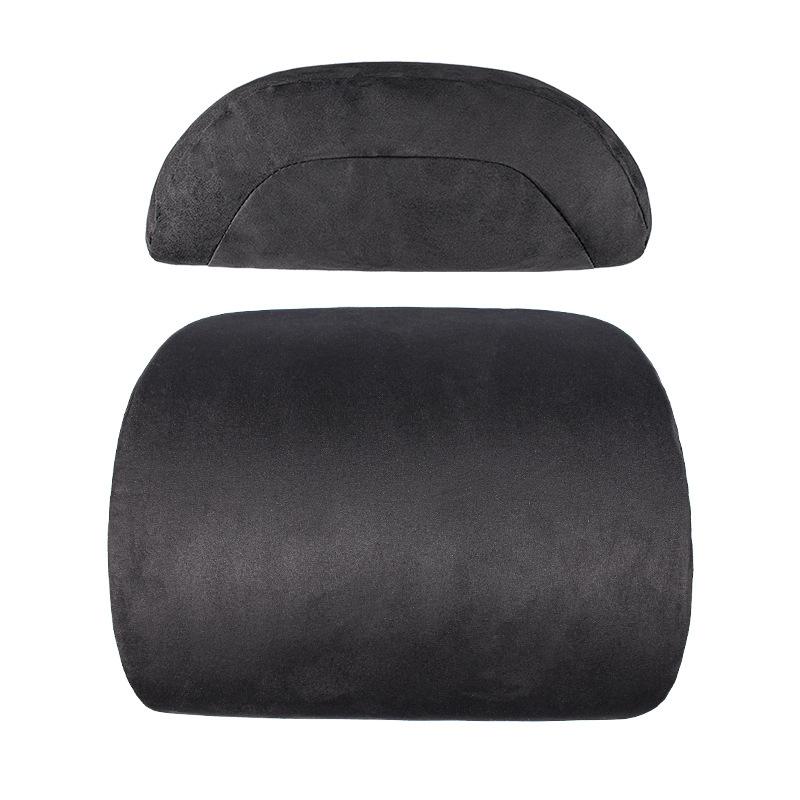 

For Model 3/Y/X/S ALL biological cotton Neck Pillow Protection Lumbar Backrest Cushion Lumbar Cushion Car Pillows Accessories чёрный
