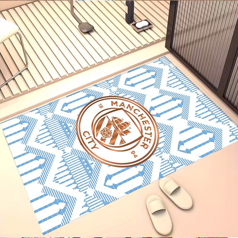Manchester Football FC Print Rug, Washable Floor Carpet, For Entryway Dorm Laundry Room Office Study, Home Decor Birthday Christmas Gift