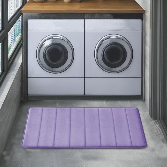 3Pcs/Set Bath Rug Anti-Slip Bathroom Floor Mat U-Shaped Toilet Rug Absorbent Rectangular Mat