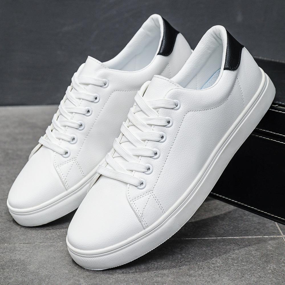 Unisex Lightweight White Sneakers for Wide Feet - Casual Flat Shoes In European & American Styles