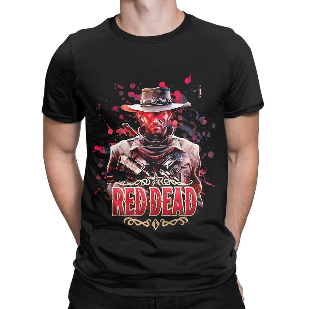 Red Dead Funny Graphic 100% Cotton T-Shirt Red Dead Redemption Tops Tees For Men