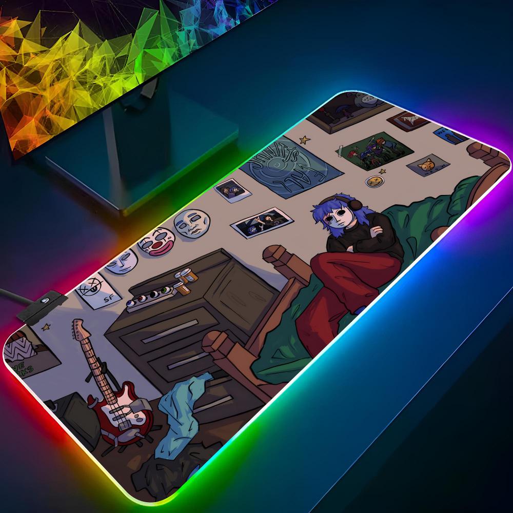 

Игровой Коврик для Мыши S-SallyS FaceS Игровой RGB Коврик для Мыши Клавиатура с Подсветкой Геймер Девушка XXL Коврик для Ноутбука Стол Мультяшные Коврики Настольный Коврик RGB600x300x3mm