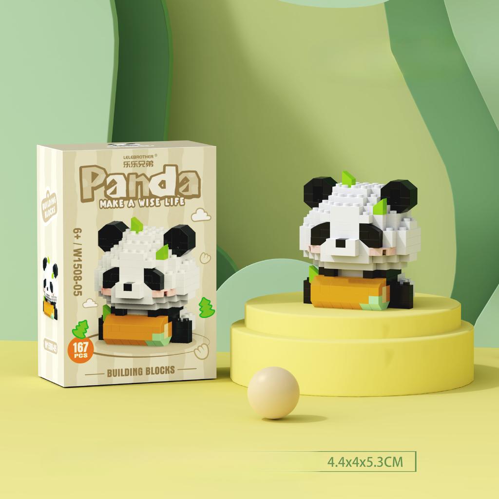 Velká velká panda květina ovoce Lai Menglan panenka Puzzle sestavení stavebnice dárková hračka