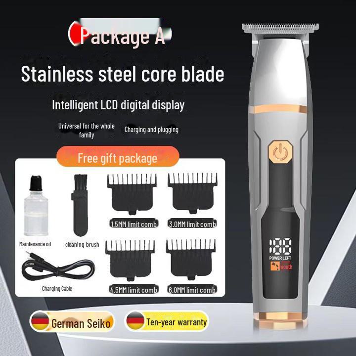 Shimi Digital Display USB Hair Clipper: Electric Hair Salon Tool and Shaver