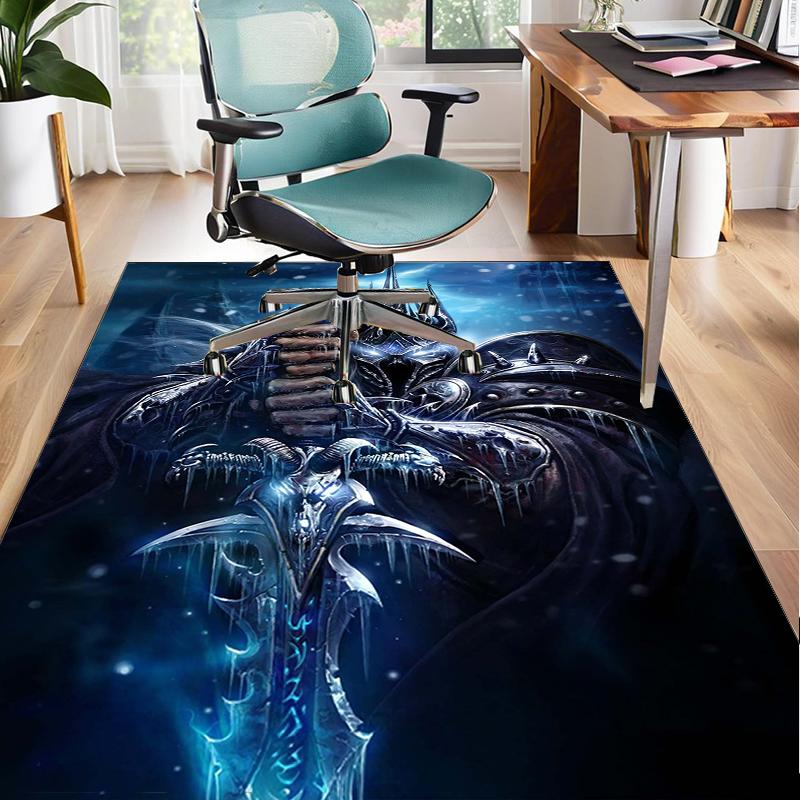 Warcraft Game Office Rug Chair Mat, Game Carpet, Suitable for Front Door, Bedroom, Living Room, Desk, Holiday Gift