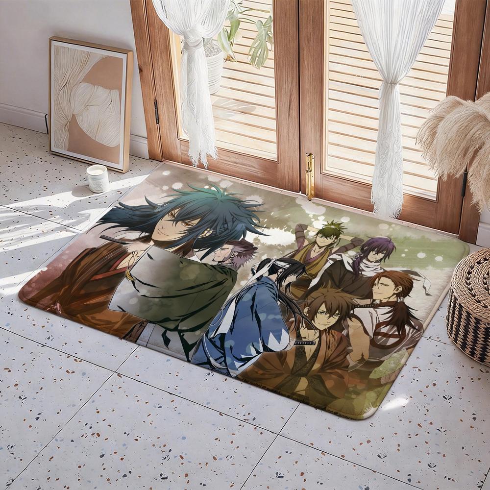 

Anime H Hakuoki Floor Mat Eco Flannel Doormat Non Slip Odorless Indoor Floor Rug Soft Short Plush Home Mat 50x80cm