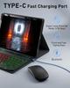 Lenovo M11 Tablet Protective Case with Colorful Backlit Bluetooth Keyboard (2025)
