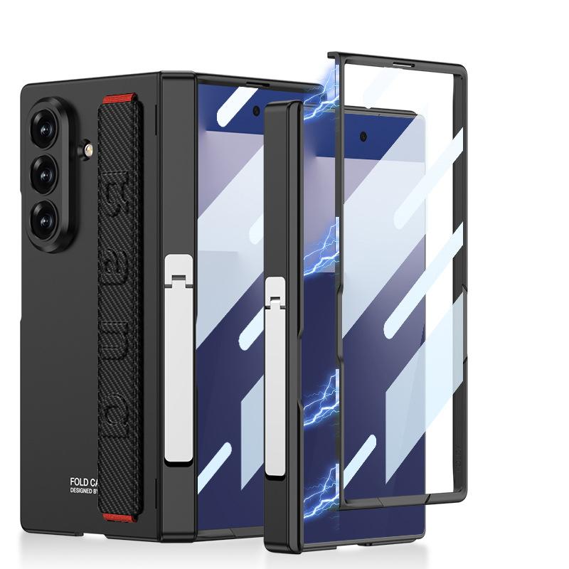 Odpowiedni do etui na telefon komórkowy Samsung Z Fold7 Elastyczny uchwyt na nadgarstek Prosty pokrowiec ochronny Obrotowa obudowa z wałkiem Folia Ultracienka Twarda