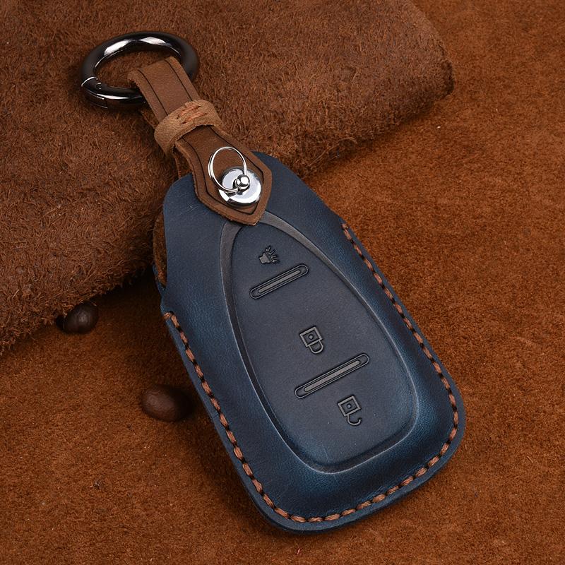 Leather Car Key Cover Case For Chevrolet Cruze Malibu Xl Trax Equinox 2 3 4 5 Button Remote Key Shell