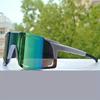 2PCS Korean Style Fashionable Large Frame Sunglasses Windproof Riding Glasses Reflective Sports Goggles Ski Goggles