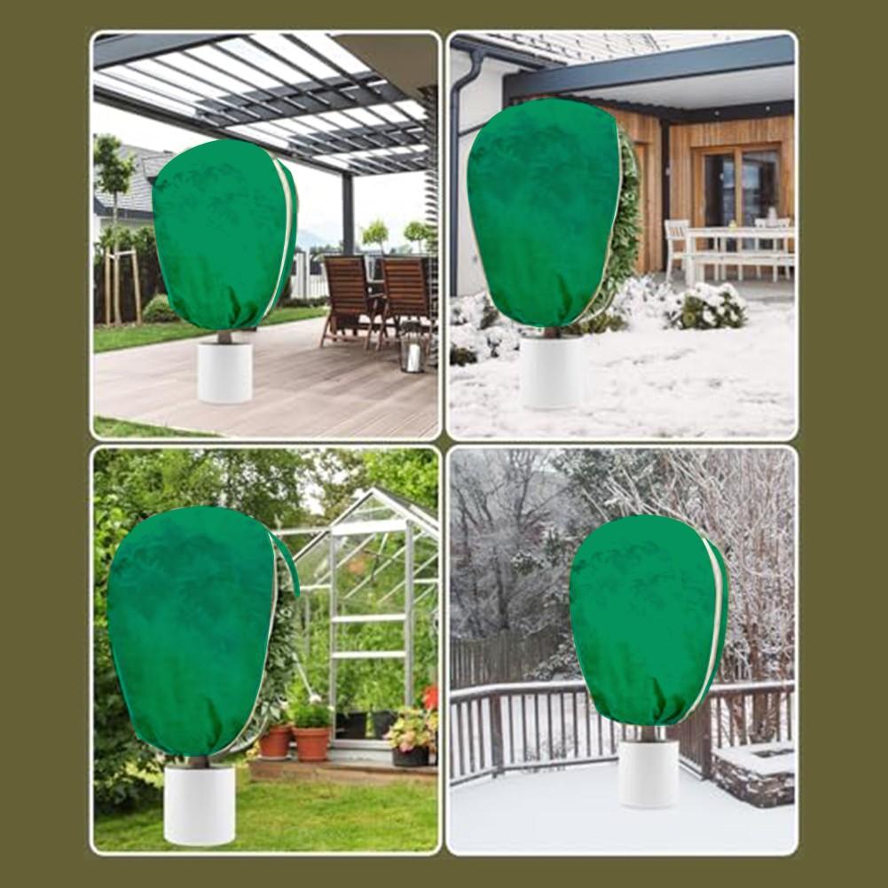 Winter Protection Cover for Potted For Plants with Adjustable Drawstring
