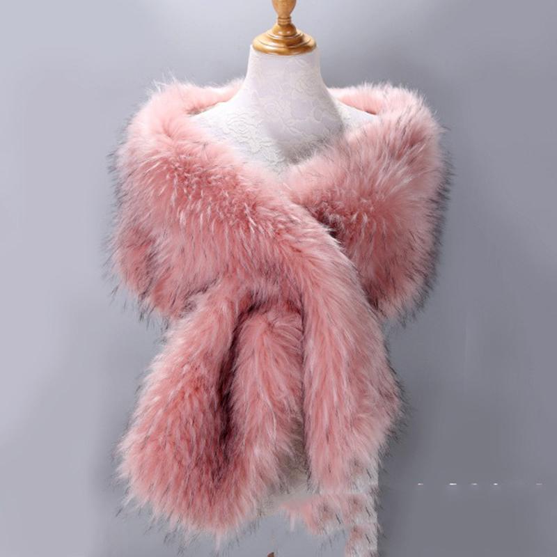 Women’s Luxurious Faux Fur Shawl Winter Bridal Thicken Soft Warm Comfortable Faux Fur Shawl Wrap for Wedding Evening Party