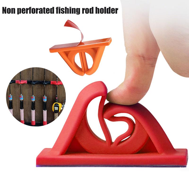 2Pcs Fishing Rod Display Rack Vertical Bracket Silicone Bracket Fixing Rack Fishing Rod Rack For Wall And Garage Storage