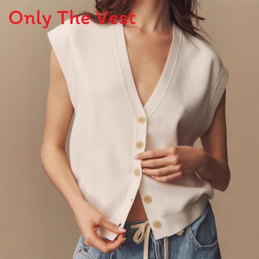 Street Style Knit Vest With 3d Spliced Pattern For Women Winter Fashion
