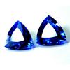 Natural Blue Tanzanite Loose Gemstone Trillion 8-10 Ct Each Pair for Jewelry Making and Crafts