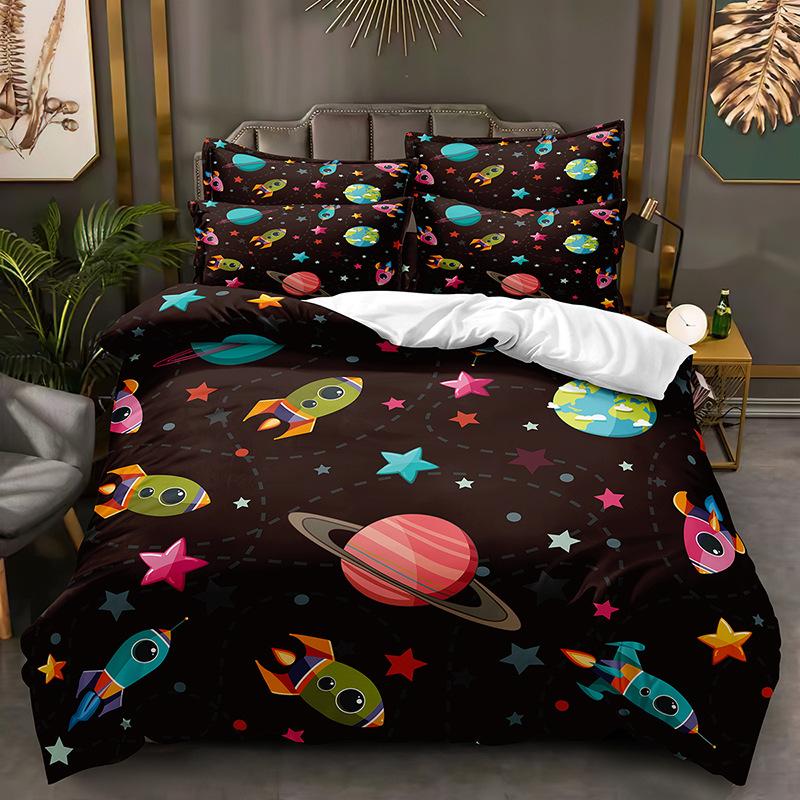 Fashion Technology Printing, 3D Digital Printing, Bedding, Duvet Covers, Pillowcases, Three-piece Sets
